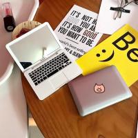 Mischievous funny fake laptop design mirror computer shape mini sized pocket mirror handheld toy