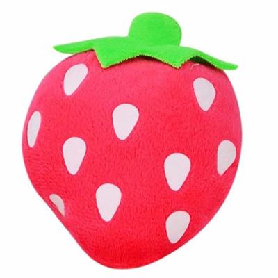 Dorakitten 1pc Bite Resistant Dog Toy Creative Strawberry Shape Plush Pet Chew Toy Pet Squeaky Toy Pet Supplies Dog Favors Toys