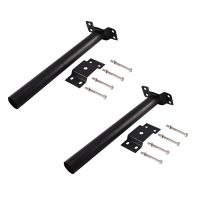 2 Set Rust-Proof Wall Mounted Solar Light 50MM Mounting Pole Support for Solar Powered Wall Street