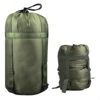 Waterproof Compression Stuff Sack Outdoor Camping Sleeping Bag Storage Bag 38x18cm Drawstring Design Nylon Pack Outdoor Tools