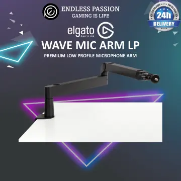 Elgato Wave Mic Arm LP White - Premium Low Profile Microphone Arm with  Cable Management, Desk Clamp, Versatile Mounting and Fully Adjustable,  perfect