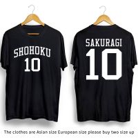 COD S-5XL Slam Dunk Shohoku Sakuragi Hanamichi Kaede Rukawa Printed T-Shirt Black White For Men And Women S-5XL_08