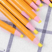 Pack of 12 China Marker Grease Pencils String Paper Wrapped Wax Colored Pencils Drawing Pencils Set 17cm ( Yellow )