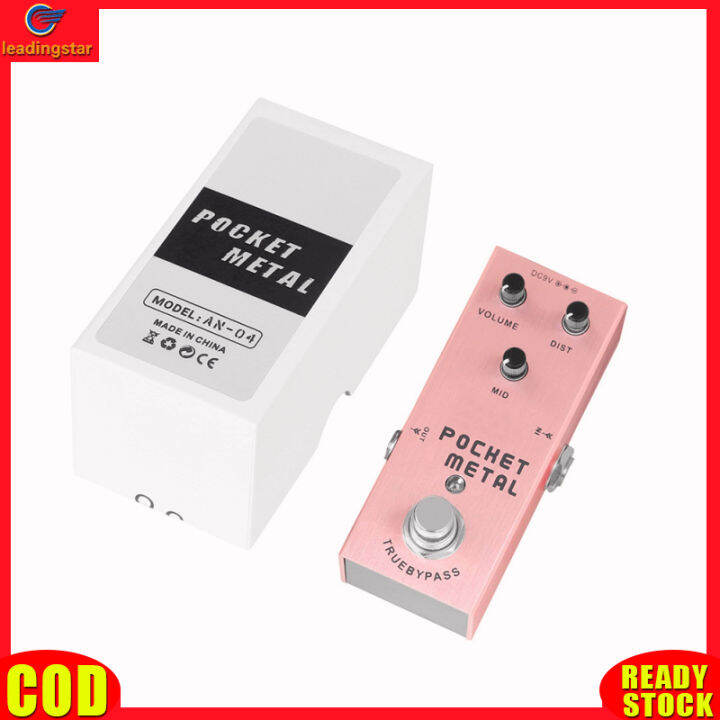 leadingstar-rc-authentic-pocket-metal-guitar-pedal-mini-electric-effects-pedals-single-distortion-sounds-guitar-accessories-true-bypass