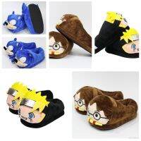 TOP☊◇ Naruto Harry Potter Sonic Plush Slippers Couple Cotton Shoes Winter Gifts Home Casual Slippers Creative Cute Cartoon Slippers Hot recommendation