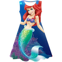 Ariel Princess Dress Christmas Halloween Party Costumes Children Birthday Vestidos Robe Kids Mermaid Clothes Dress Costume 1-10Y