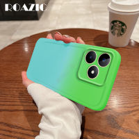 เคสไล่ระดับสีเขียวไซยานินสำหรับ Realme C55 C53 C35 C33 C25Y C25 C21Y 10 9 8 8i Pro + GT รุ่น Master นีโอ3 Narzo 30A 50A 50i 50 Pro 5G 4G เคสใส่โทรศัพท์ C30 TPU แบบนิ่ม c02-1กล่องกันกระแทกป้องกัน