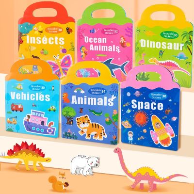[COD] 2-3 years old baby enlightenment early education puzzle stickers digital fruit quiet sticky book shape cognitive toys