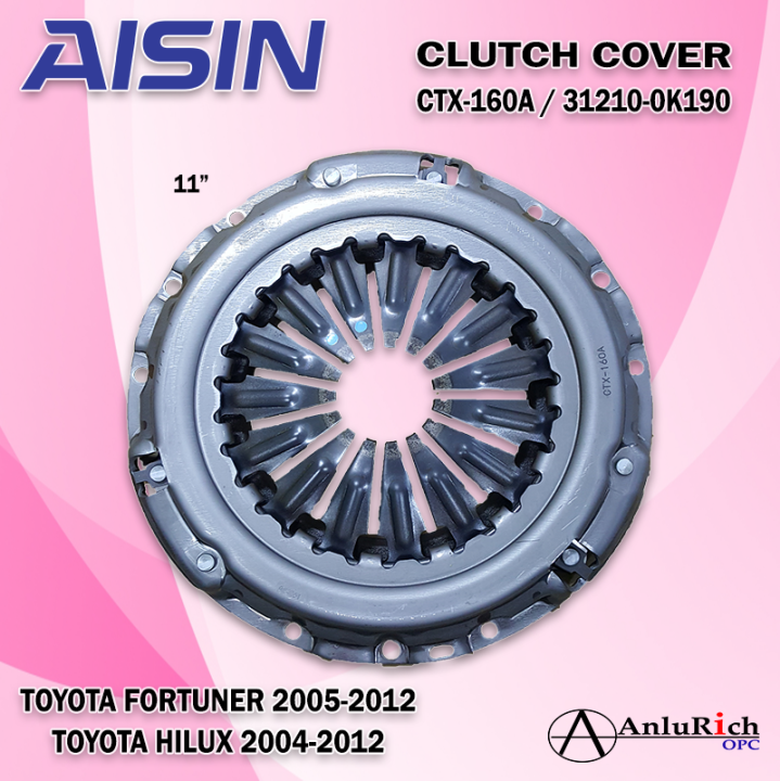 AISIN Clutch Cover for Toyota Fortuner 20052012 / Hilux 20042012 (CTX