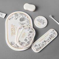 【CC】☢๑❧  1Pc Diatomite Absorbent Placemat Coaster Toothbrush Holder Insulation Dry Mildew Proof Rack