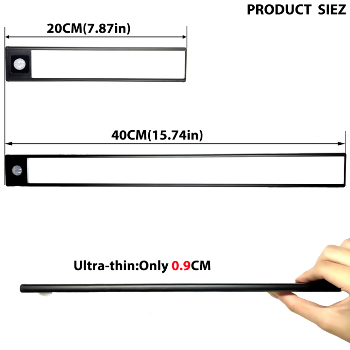 หลอดไฟชาร์จซ้ำได้ตู้-usb-เซ็นเซอร์ไฟตู้เสื้อผ้าใต้นำ