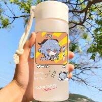 ☃ Genshin Impact Water Cup Two-Dimensional Surrounding the Game Portable Plastic Frosted Glass Cup Joint Name Paimeng Emergency Cup Xiao Kaedehara Kazuha Student Male and Female 19GI