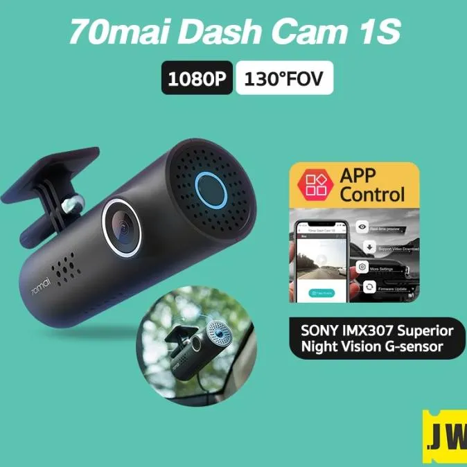  70mai Smart Dash Cam 1S, 1080P Full HD, Smart Dash