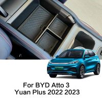 lujie Car Center Console Btorage Box Armrest Box Storage Tray for BYD Atto 3 Yuan Plus 2022 Accessories