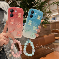 Phone Case เคส Infinix Note30 Note 30 Pro 4G 5G เคสโทรศัพท์ลดกระหน่ำลูกบาศก์ตุ๊กตาหมีปกป้องเลนส์ฝาครอบอ่อนกันกระแทกพร้อมสายรัดข้อมือ2023