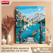 Tranh Tô màu Số hóa Phong cảnh núi Alps Thụy Sĩ MS371 40x50cm BALODY có