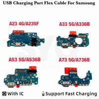 เมนบอร์ดหลักสำหรับเชื่อมต่อกับบอร์ดแท่นชาร์จ USB แบบเฟล็กซ์สำหรับ A23 Samsung Galaxy A33 A53 A73 5G A336 A536 A235F