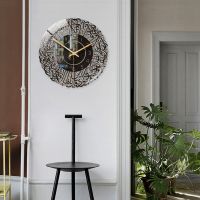 Islamic Quartz Acrylic Wall Clock Pendulum Muslim Living Room Decoration Art Indoor Wall Clock Pendant