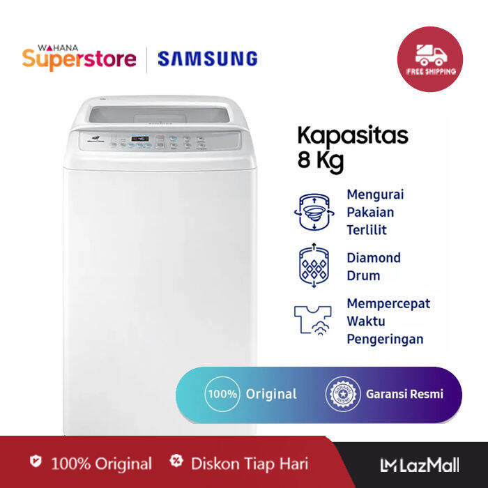 Samsung Mesin Cuci Top Loading 8 KG - WA80H4000SW | Lazada Indonesia