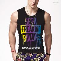 2023 NEW New Wwe Rollins 3d Printed Mens Summer Fashion Tank Top 2023 Size：s-5xl