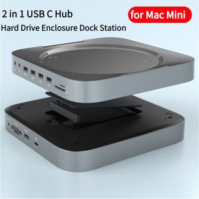 USB C Hub สำหรับ Mac Mini พร้อมกล่อง HDD 2.5 SATA NVME M.2 SSD HDD เคส HDMI รองรับ4K/30HZ 3 In 1แท่นวางมือถือ Feona