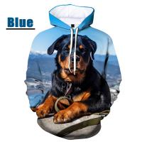 Rottweiler Graphic Sweatshirt Men Cool 3D Print Animal Hoodies Fashion Streetwear Autumn Winter Women Pullovers Kids Casual Tops