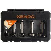 KENDO 11606135 โฮลซอเจาะบานพับถ้วย 5 ตัวชุด 15-20-25-30-35×90mm