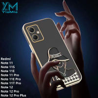 YiaMia เคสโทรศัพท์แฟชั่นสำหรับ Redmi Note 12 Note 12 Pro Note 12 Pro Plus Note 11 Note 11S Note 11E Note 11 Pro Note 11E Pro Note 11T Pro ใหม่หรูหรา6D เคสมือจับสำหรับโทรศัพท์มือถือเคสโทรศัพท์ซองนุ่มกันกระแทกเคสโทรศัพท์