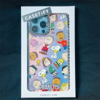 Casetify X PEANUTS เคสโทรศัพท์มือถือ PC แข็ง ขอบ TPU ลายฉลาก Snoopy สําหรับ IPhone 13 Pro MAX 12 Pro MAX 11 Pro MAX XS MAX XR X