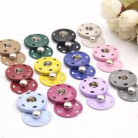 10pairs/lot Brand Metal Snaps Buttons Brass Press Button Fasteners Black Gold Covered button DIY Sew Clothing Accessories