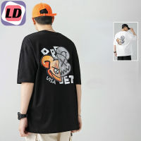 LD Short-sleeved T-shirt Men Summer Tide Brand Loose Printed T-shirt Men Top