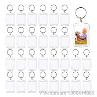 【CW】☎❐  5pcs/lot Blank Round Photo Insert Keychains Keychain Transparent Pendants for Keyring Crafts Accessories