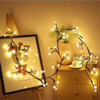 Thrisdar 2.5M 72 LED Tree Vine nch Light Starry Ball Christmas Fairy Light งานแต่งงาน Garland Light สำหรับ Holiday Party Decor