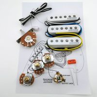 Wilkinson WVS 60s Alnico5 SSS Single Coil Guitar Pickups With ALPHA 250K Copper shaft Wiring Kit for-Stra /1 Set