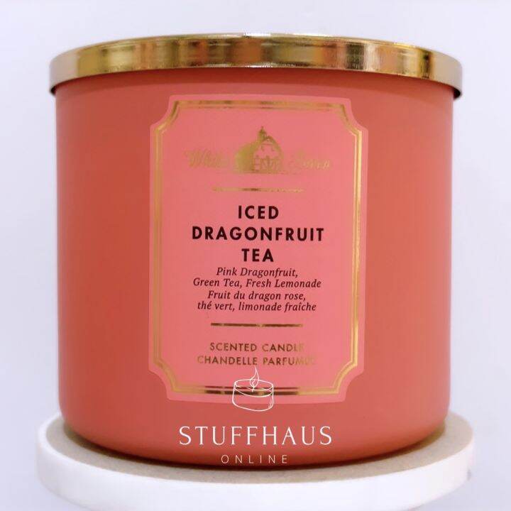 Bath and Body Works ICED DRAGONFRUIT TEA 3 Wick Scented Candle Lazada PH