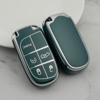 dghjsfgr TPU Car Remote Key Fob Cover Case Holder for Jeep Renegade Compass Grand Cherokee for Chrysler 300C Wrangler Dodge Accessories