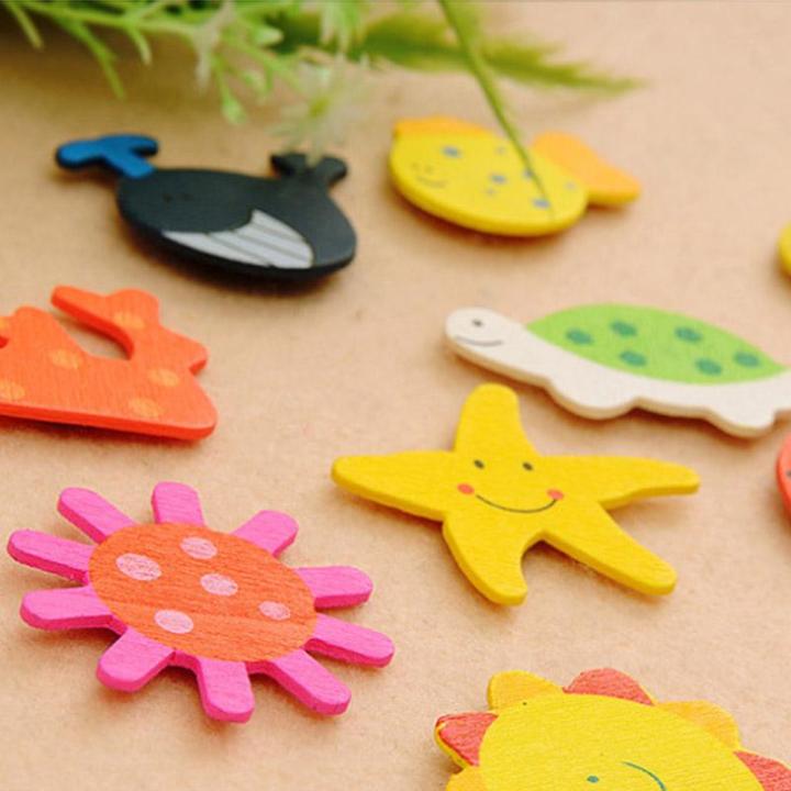 houseeker-12pcs-colorful-kids-wooden-magnet-cartoon-pattern-kitchen-fridge-stickers-children-educational-toy