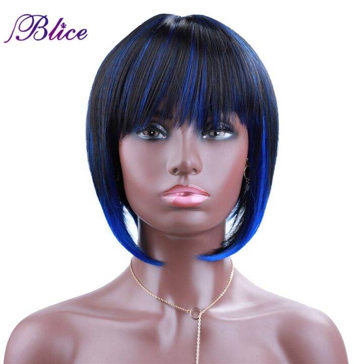 blice-synthetic-wig-omber-blue-short-straight-wigs-100-kanekalon-heat-resistant-cosplay-wig-with-bangs-for-women