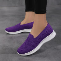 Women Leisure Sneakers Outdoor Mesh Soft Bottom Sport Shoes Vintage Solid Slip on Breathable Shoes Sneakers Women Zapatos Mujer