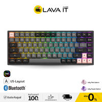 Akko 3084B Plus Black&amp;Pink ขนาด 75% Hot Swap Bluetooth Mechanical Keyboard (EN) คีย์บอร์ดไร้สาย (รับประกันสินค้า 1 ปี) By Lava IT