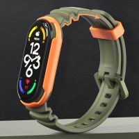 For Mi Band 7 6 5 Strap For Xiaomi Mi Band 7 Wrist Strap Correa Watch Replacement Soft TPU Silicone Miband 7 Bracelet Smartwatches