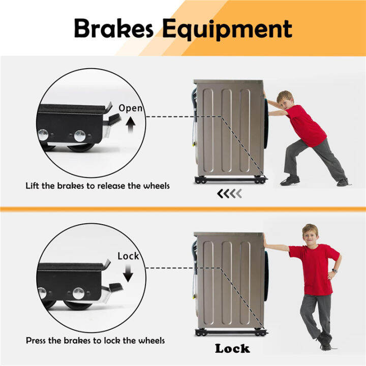 ฐานรองตู้เย็น-เครื่องซักผ้า-แบบมีล้อ-washing-machine-base-with-8-wheels-กันกระแทก-เงียบสงบ-สามารถใช้มาวางเครื่องซักผ้า-ตู้เย็นและเครื่องปรับอากาศ