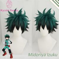 MYCOLOR ผู้ชาย ออมเบร ทนความร้อน ชุดแต่งกาย Izuku Midoriya Deku Wigs ผมสังเคราะห์ อะนิเมะคอสเพลย์วิกผม วิกผม My Hero Academia