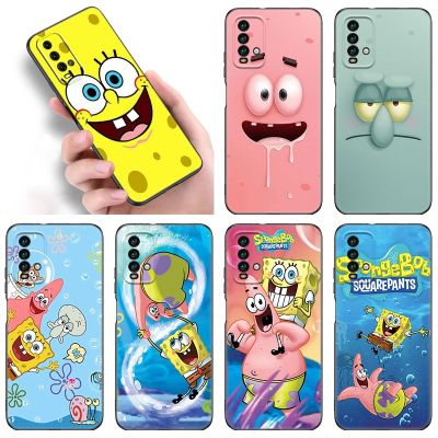 SpongeBob Patrick Star Black Phone Case For funda Xiaomi Redmi Note 12 11 11S 11T 10 10T 5G 10S 9S 9 8T Pro 11A A1 Plus Cover