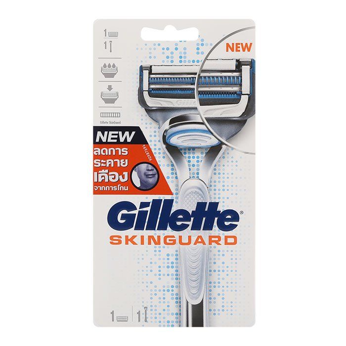 gillette-ยิลเลตต์-สกินการ์ด-มีดโกนพร้อมด้าม-1-ด้าม-โกนหนวด-เกลี้ยงเกลา-ลดการระคายเคือง