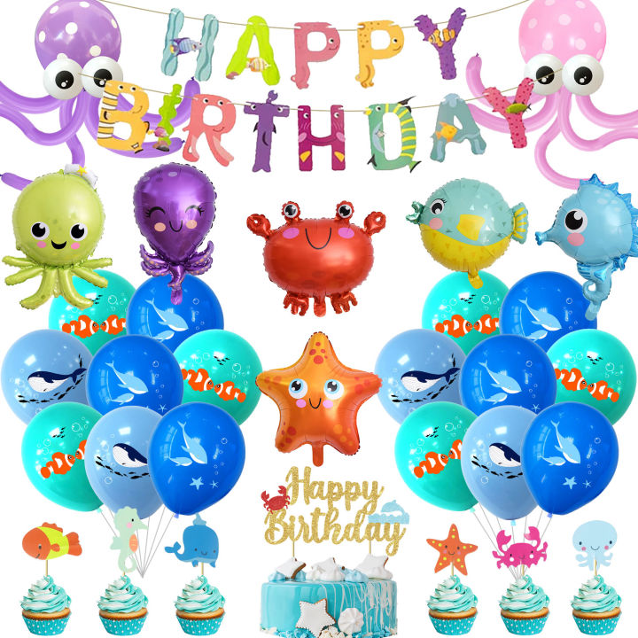 Cheereveal Ocean Animals Birthday Party Decoration, Under the Sea ...