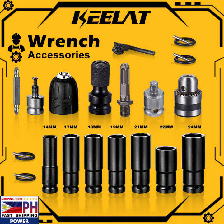 KEELAT Impact Wrench Adapter Impact Drill Chuck Adaptor Impact Wrench