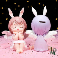 UoneHome พร้อมส่ง  ? H015 ? กระปุกออมสินนางฟ้าแอนนี่ แบบเปิดได้ น่ารักสีอบอุ่น งานฝีมือเรซิน ของขวัญวันเกิด ของแต่งบ้าน