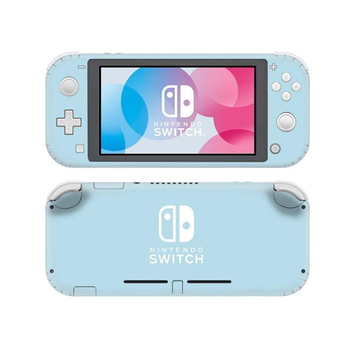 เคสสติกเกอร์รูปลอกนินเทนโดสวิตช์สีฟ้าสีชมพูบริสุทธิ์สำหรับ-nintendo-switch-lite-protector-nintend-switch-สติกเกอร์ติดผิว