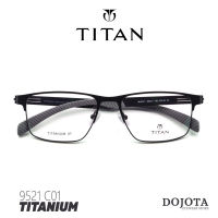 กรอบแว่นไทเทเนี่ยม ทรงเหลี่ยม สปอร์ต TITAN รุ่น 9621 C01 สีดำ Black Matt น้ำหนักเบา ขากันลื่น